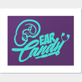 Ear Candy Studio (Turquoise Print) T-Shirt Posters and Art